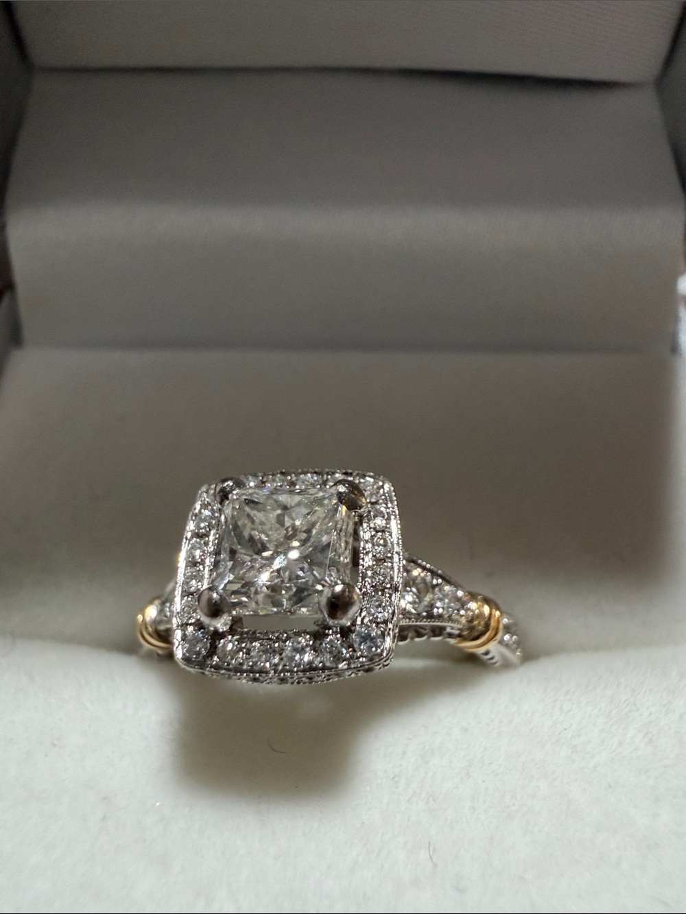 14KT Diamond Engagement Ring - 1.41CT total White/Gold